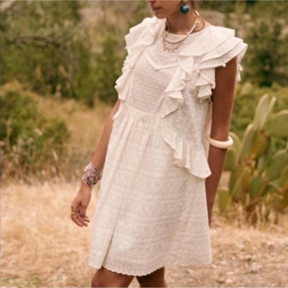 Sezane Alexane Dress in Ecru sz 38